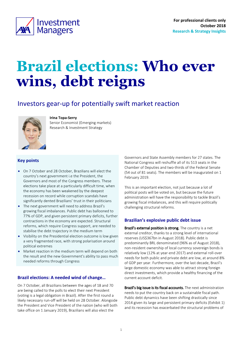 Brazil Elections: Who Ever Wins, Debt Reigns