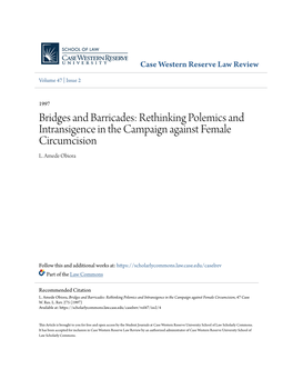Bridges and Barricades: Rethinking Polemics and Intransigence in the Campaign Against Female Circumcision L
