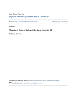 Threats to Destroy Cultural Heritage Harm Us All