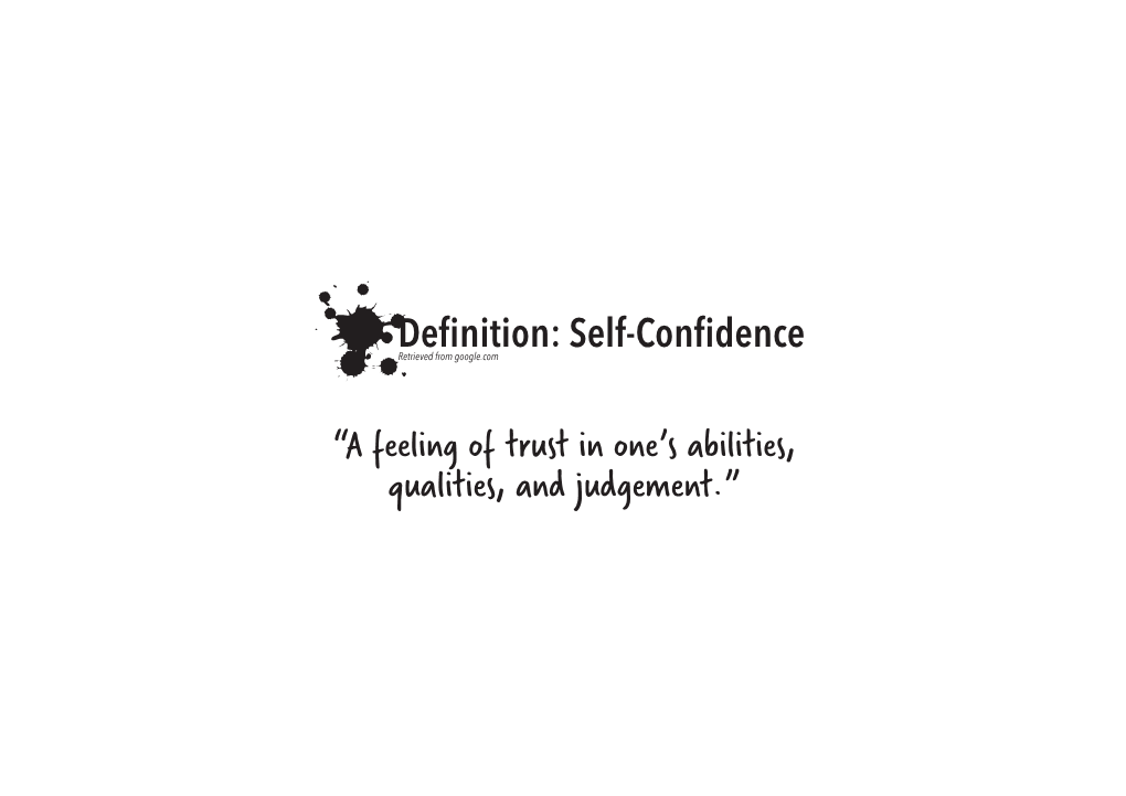 Definition: Self-Confidence