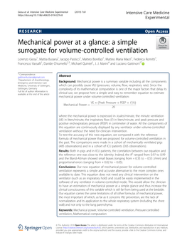 Mechanical Power at a Glance: a Simple Surrogate for Volume