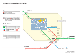 Buses from Chase Farm Hospital