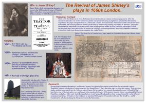 Timeline. Historical Context. Who Is James Shirley?