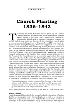 Church Planting 1836–1843