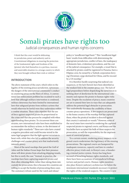 Somali Pirates Have Rights Too Judicial Consequences and Human Rights Concerns