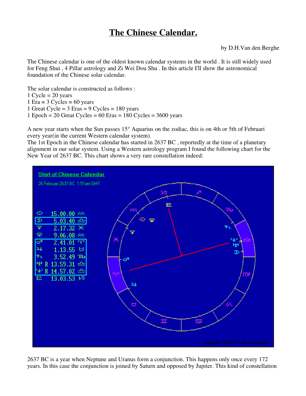 The Chinese Calendar