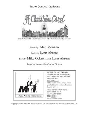 Music by Alan Menken Lyrics by Lynn Ahrens Book by Mike Ockrent and Lynn Ahrens
