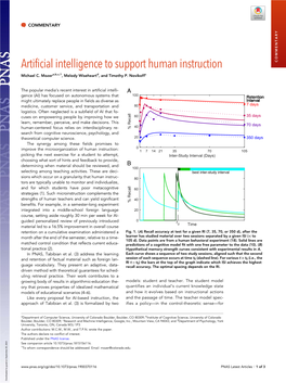 Artificial Intelligence to Support Human Instruction COMMENTARY Michael C