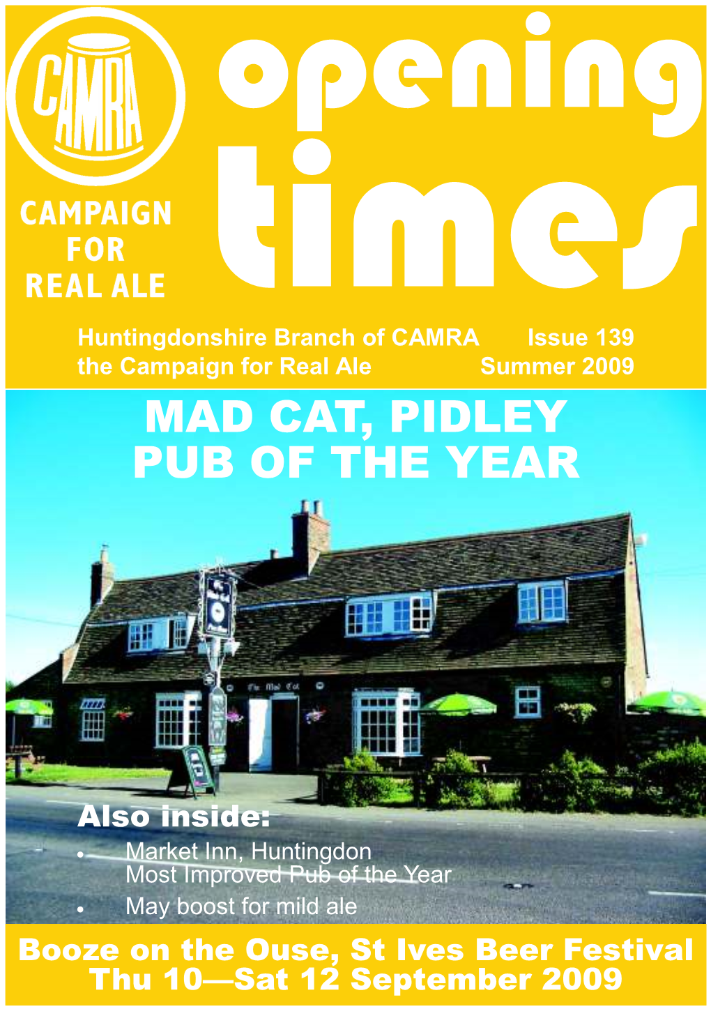 Mad Cat, Pidley Pub of the Year