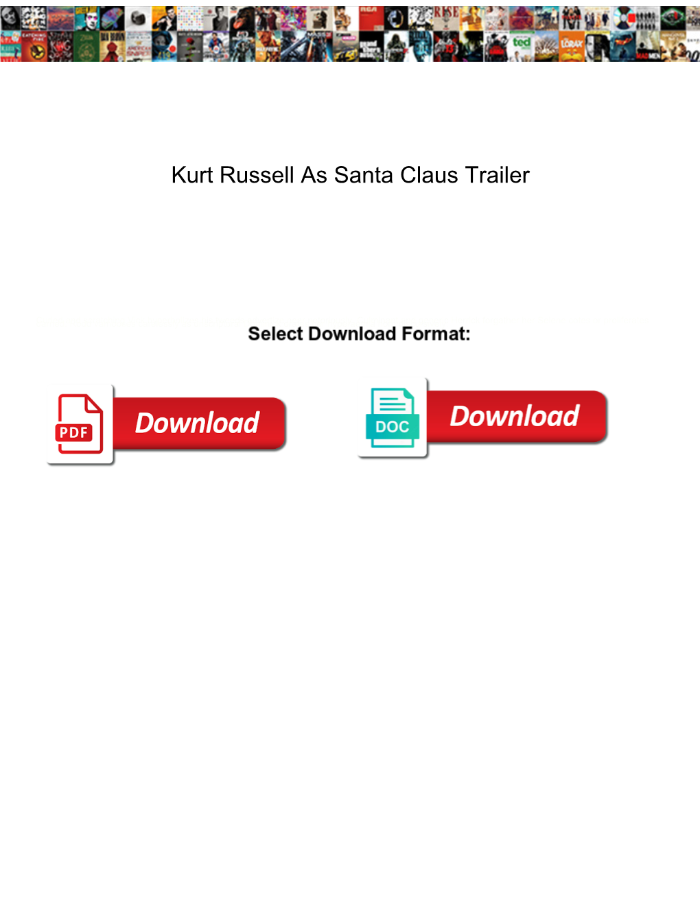 Kurt Russell As Santa Claus Trailer Servies