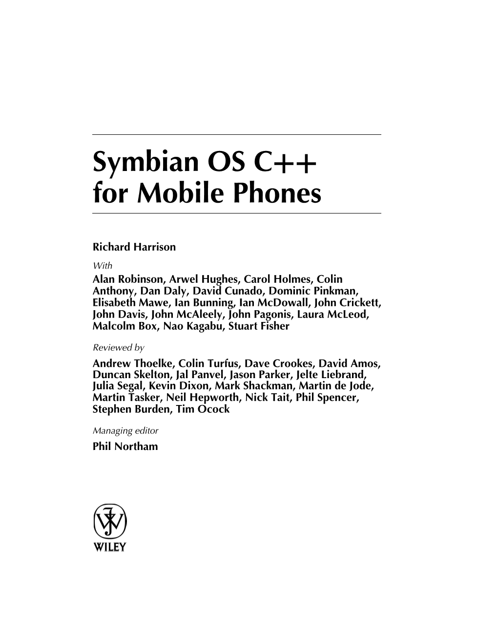 Symbian OS C++ for Mobile Phones