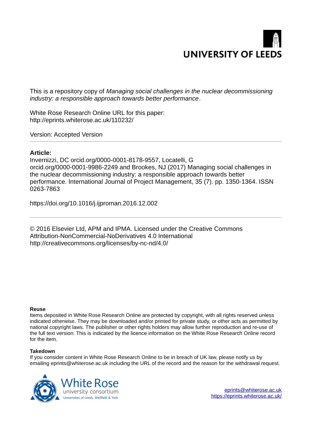 Managing Social Challenges in the Nuclear Decommissioning Industry: a Responsible Approach Towards Better Performance