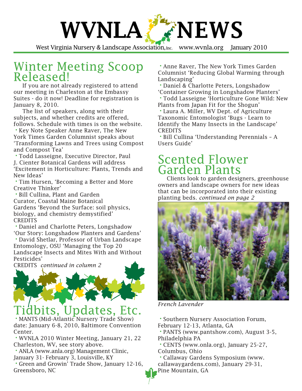 WVNLA NEWS West Virginia Nursery & Landscape Association,Inc