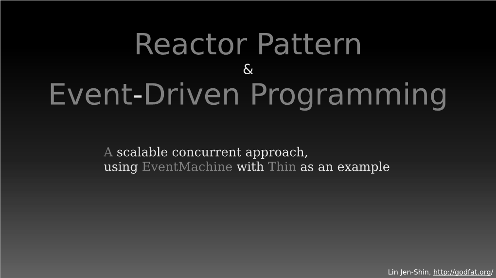 A Scalable Concurrent Approach, Using Eventmachine with Thin As an Example