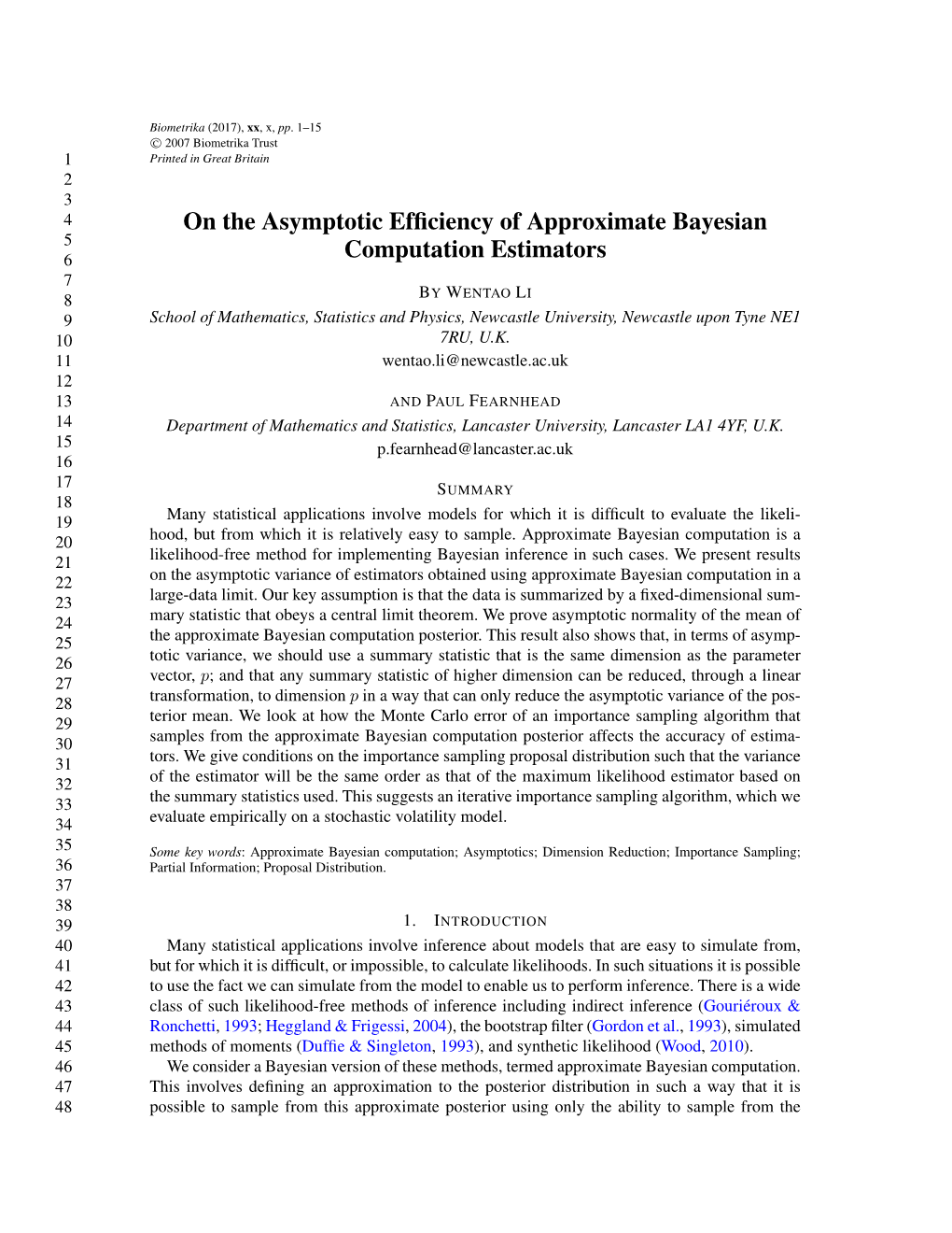 On the Asymptotic Efficiency of Approximate Bayesian