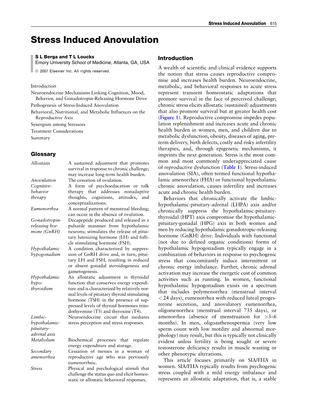 Stress Induced Anovulation 615