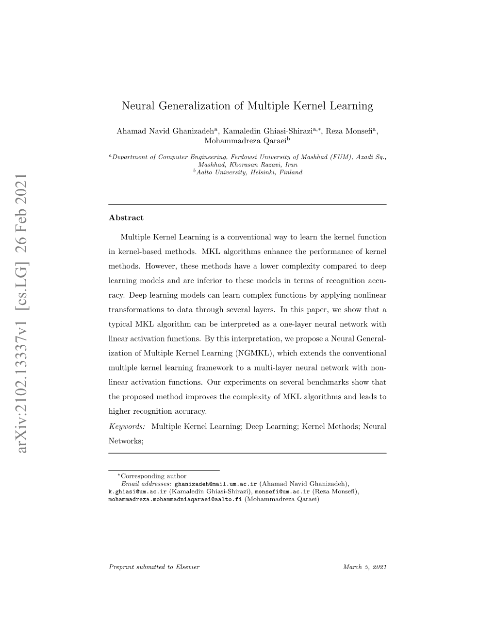 Neural Generalization of Multiple Kernel Learning