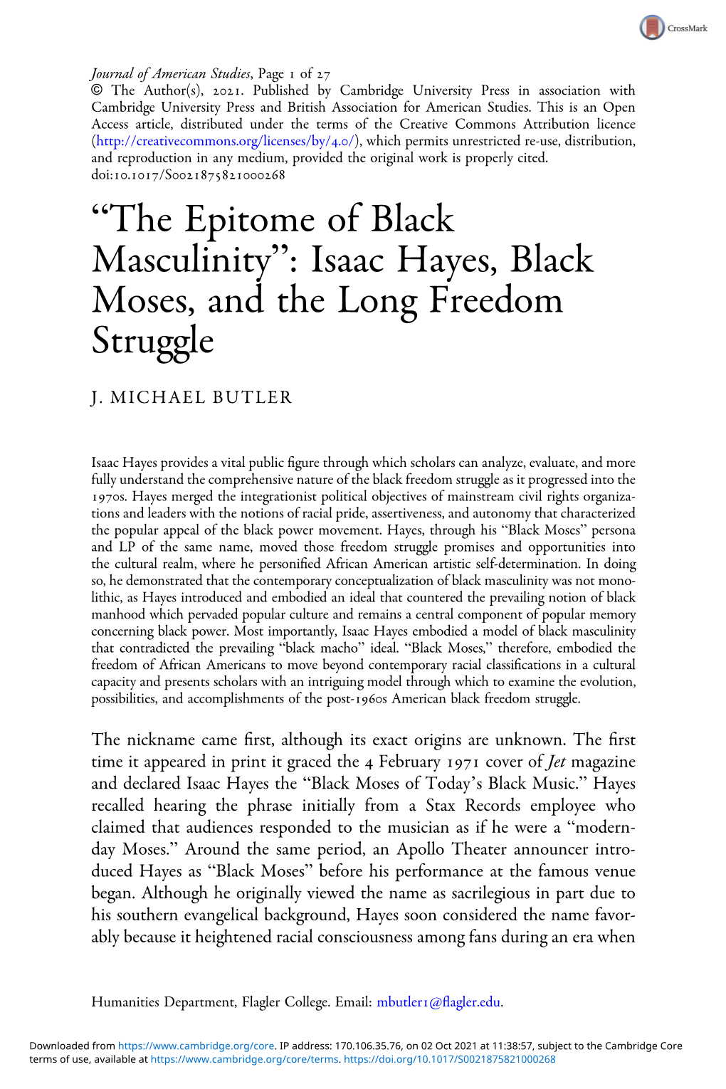 Isaac Hayes, Black Moses, and the Long Freedom Struggle