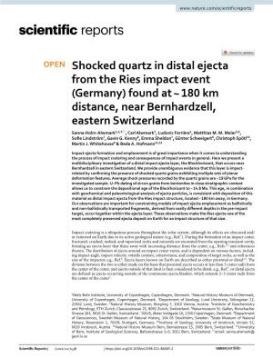 Shocked Quartz in Distal Ejecta from the Ries Impact Event