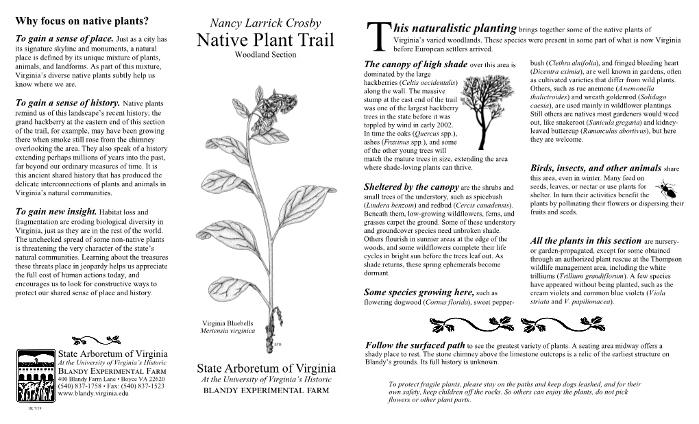 Virginia Native Plant Trail Brochure