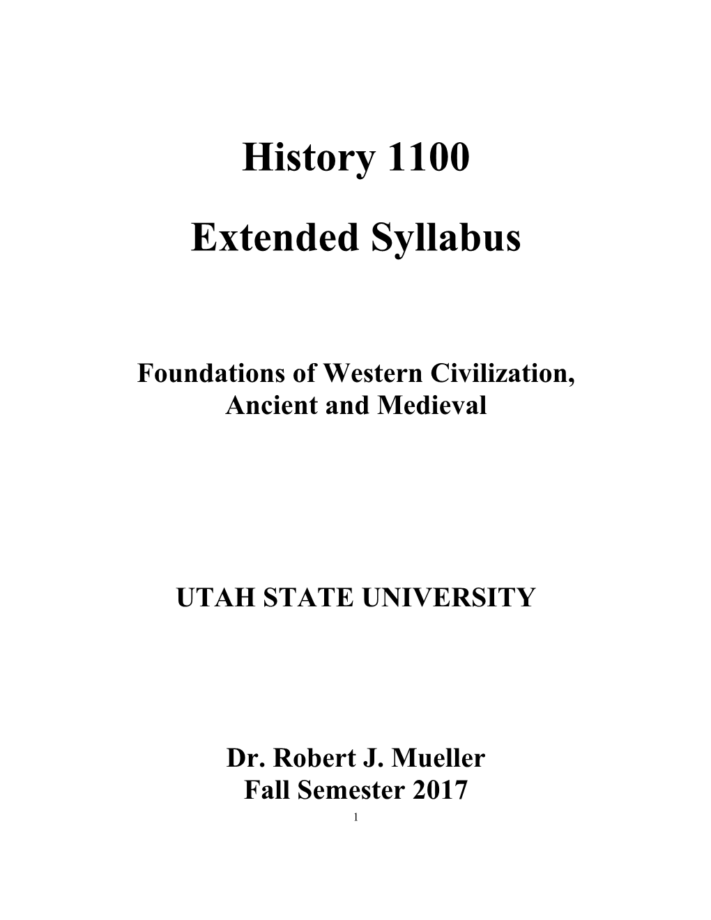 History 1100 Extended Syllabus