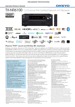 TX-NR6100 7.2-Channel THX Certified Network A/V Receiver