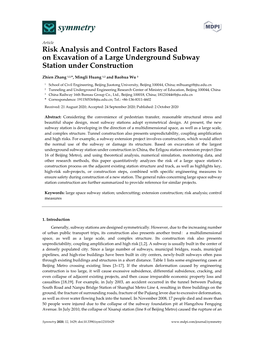 Risk Analysis and Control Factors Based on Excavation of a Large Underground Subway Station Under Construction