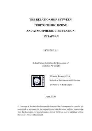 The Relationship Between Tropospheric Ozone and Atmospheric Circulation in Taiwan
