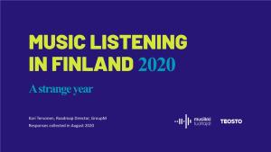 20.10.2020 Music Listening in Finland 2020
