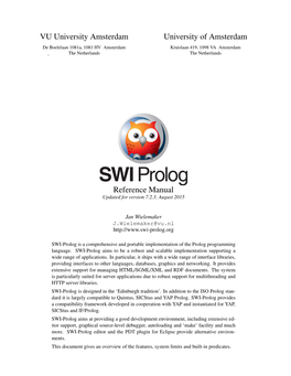 Local Copy of the SWI Prolog Manual, Version 7.2.3 (August 2015)