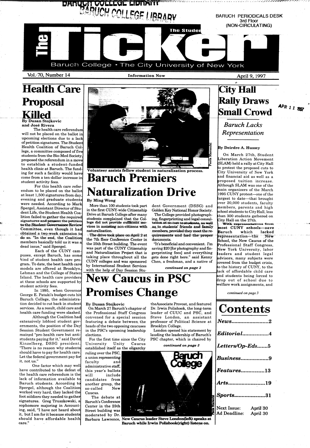 The Ticker, April 9, 1997