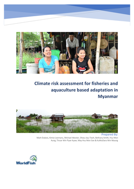Climate Risk Assessment for Fisheries and Aquaculture Based Adaptation in Myanmar