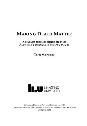 Making Death Matter