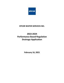 2022-2024 PBR Drainage Application