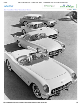 3/3/2016 1954 Corvette Dream Cars Corvette Corvair Fastback, Corvette Nomad Wagon and Corvette Convertible Coup