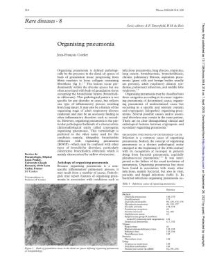 Rare Diseases C 8 Organising Pneumonia