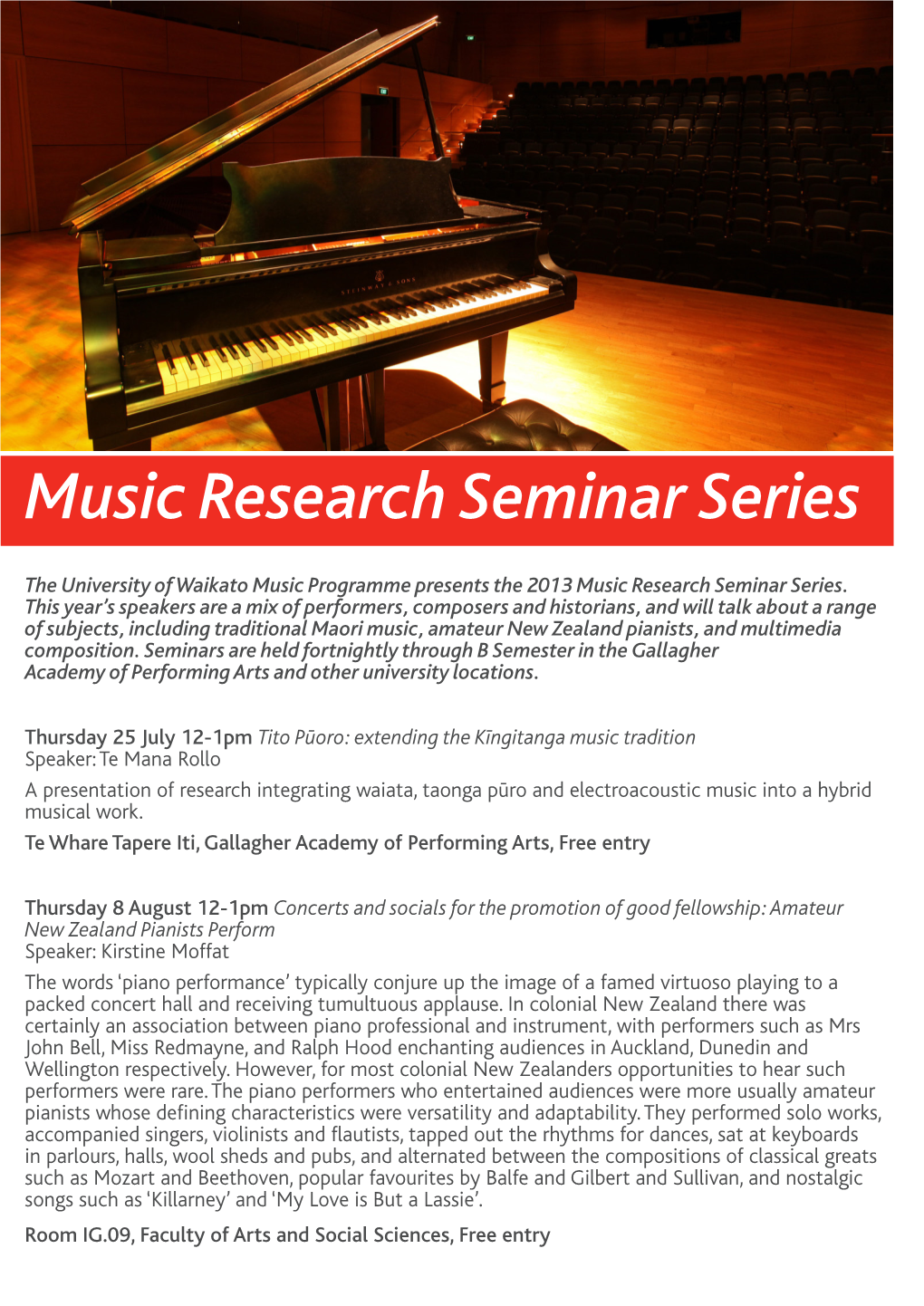 Music Research Seminar Series