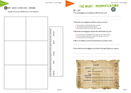 THE DUAT : MUMMIFICATION PART I: Quiz in Groups of 4, Can You Retell the Story in Comic Strip Form? 1