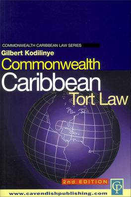 Commonwealth Caribbean Tort Law, Second Edition