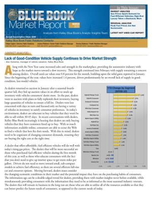 BLUE BOOK Market Report MARCH 2011 $3.30