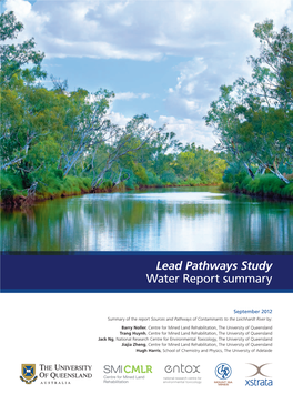 Lead Pathways Study Water Report Summary