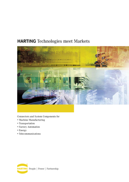 HARTING Technologies Meet Markets