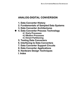 Chapter 4: Data Converter Process Technology
