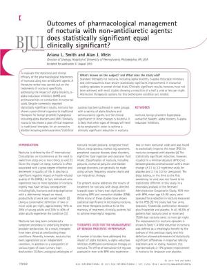 Does Statistically Significant Equal Clinically Significant? BJUIBJU INTERNATIONAL Ariana L