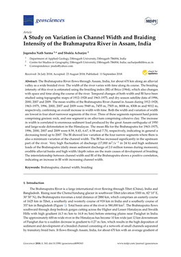 A Study on Variation in Channel Width and Braiding Intensity of the Brahmaputra River in Assam, India