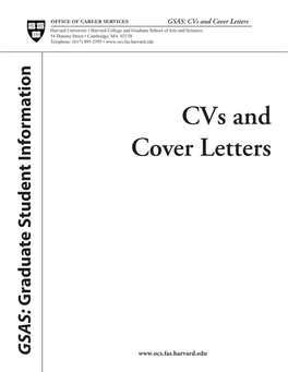 Cvs and Cover Letters