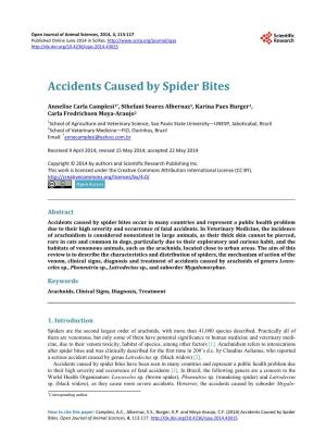 Accidents Caused by Spider Bites