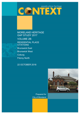 Moreland Heritage Gap Study 2017 Volume 2B