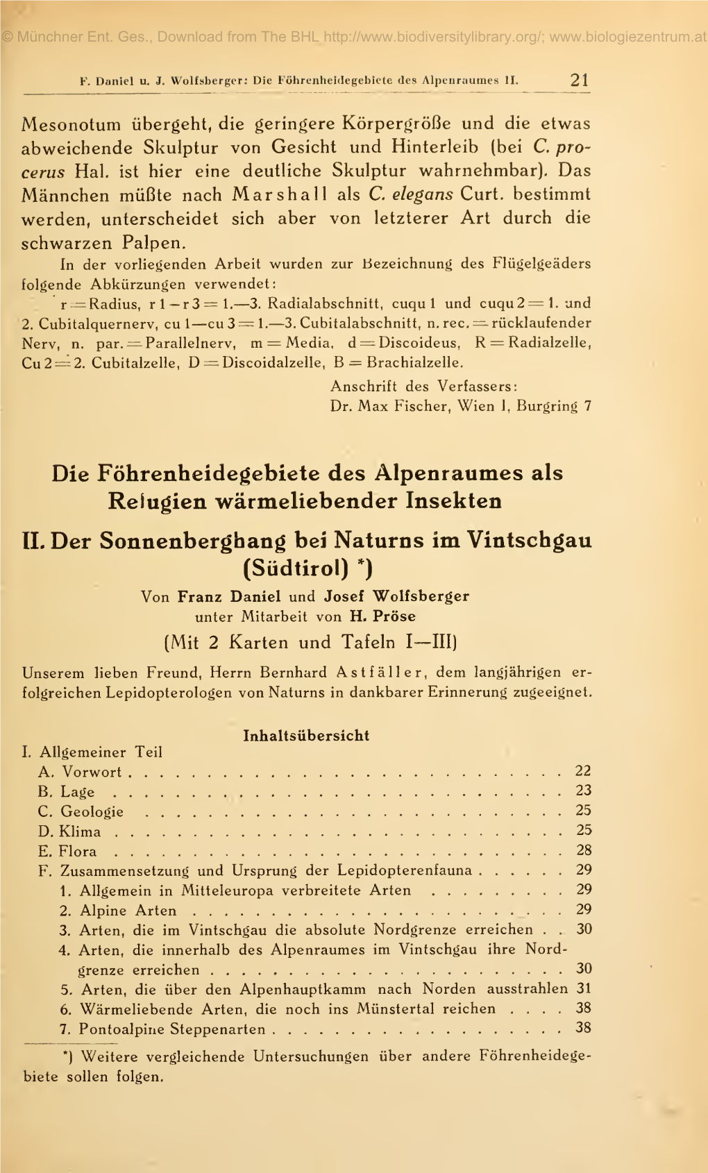 Mitteilungen Der Münchner Entomologischen Gesellschaft