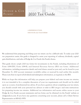 Dodge & Cox Funds 2020 Tax Guide